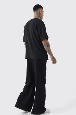 boohooMAN Tall Extreme Baggy Rigid Multi Cargo Pocket Trousers | UK| Trousers