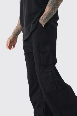 boohooMAN Tall Extreme Baggy Rigid Multi Cargo Pocket Trousers | UK| Trousers