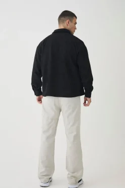 boohooMAN Tall Faux Suede Button Through Overshirt | UK| Shirts