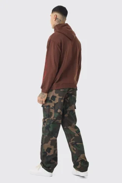boohooMAN Tall Fixed Waist Camo Twill Cargo Trouser | UK| Trousers|Cargos