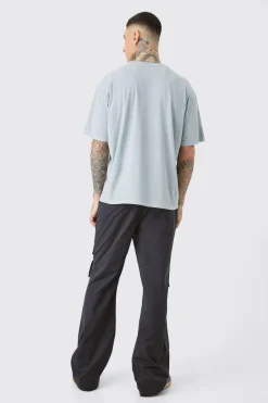 boohooMAN Tall Fixed Waist Relaxed Peached Flare Cargo Trouser | UK| Trousers|Cargos
