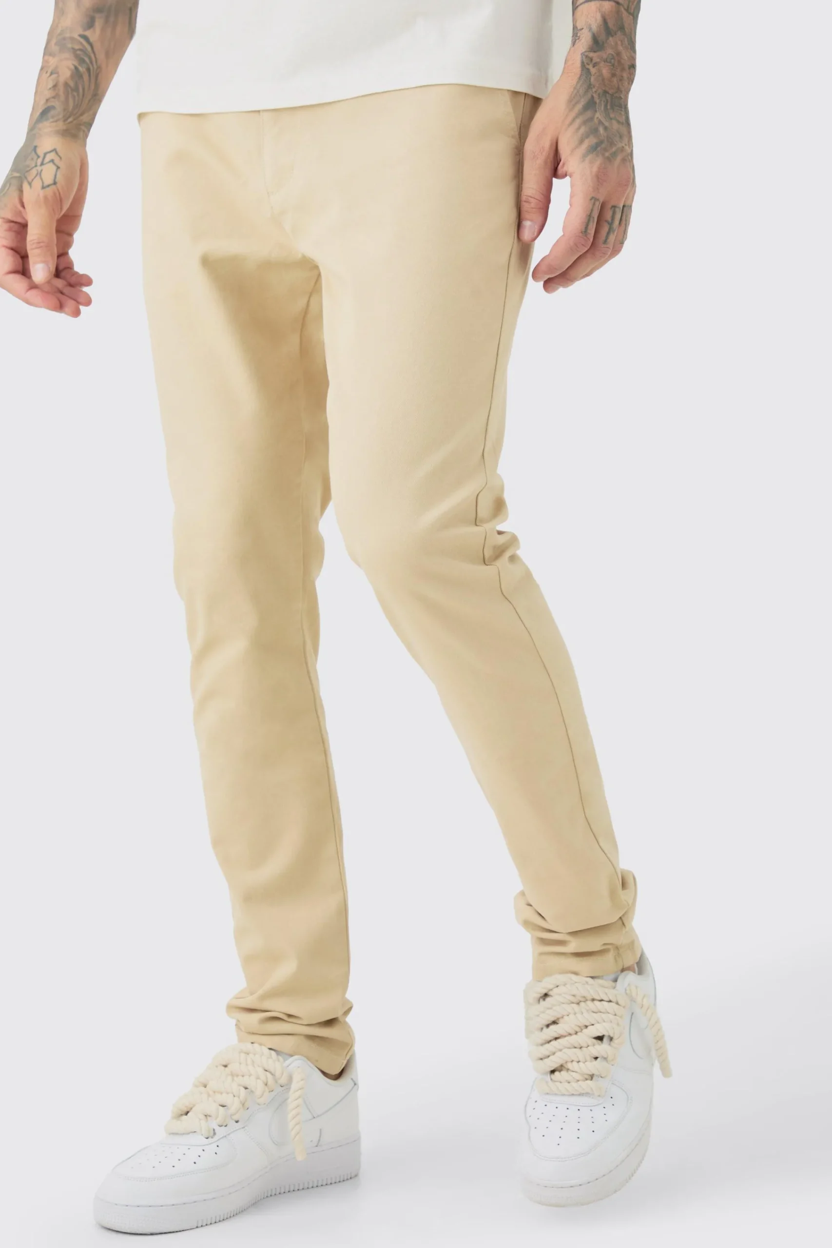 boohooMAN Tall Fixed Waist Skinny Chino Trouser | UK| Trousers