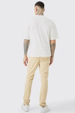 boohooMAN Tall Fixed Waist Skinny Chino Trouser | UK| Trousers
