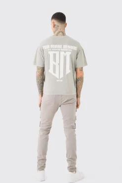 boohooMAN Tall Fixed Waist Skinny Multi Cargo Pocket Trouser | UK| Trousers