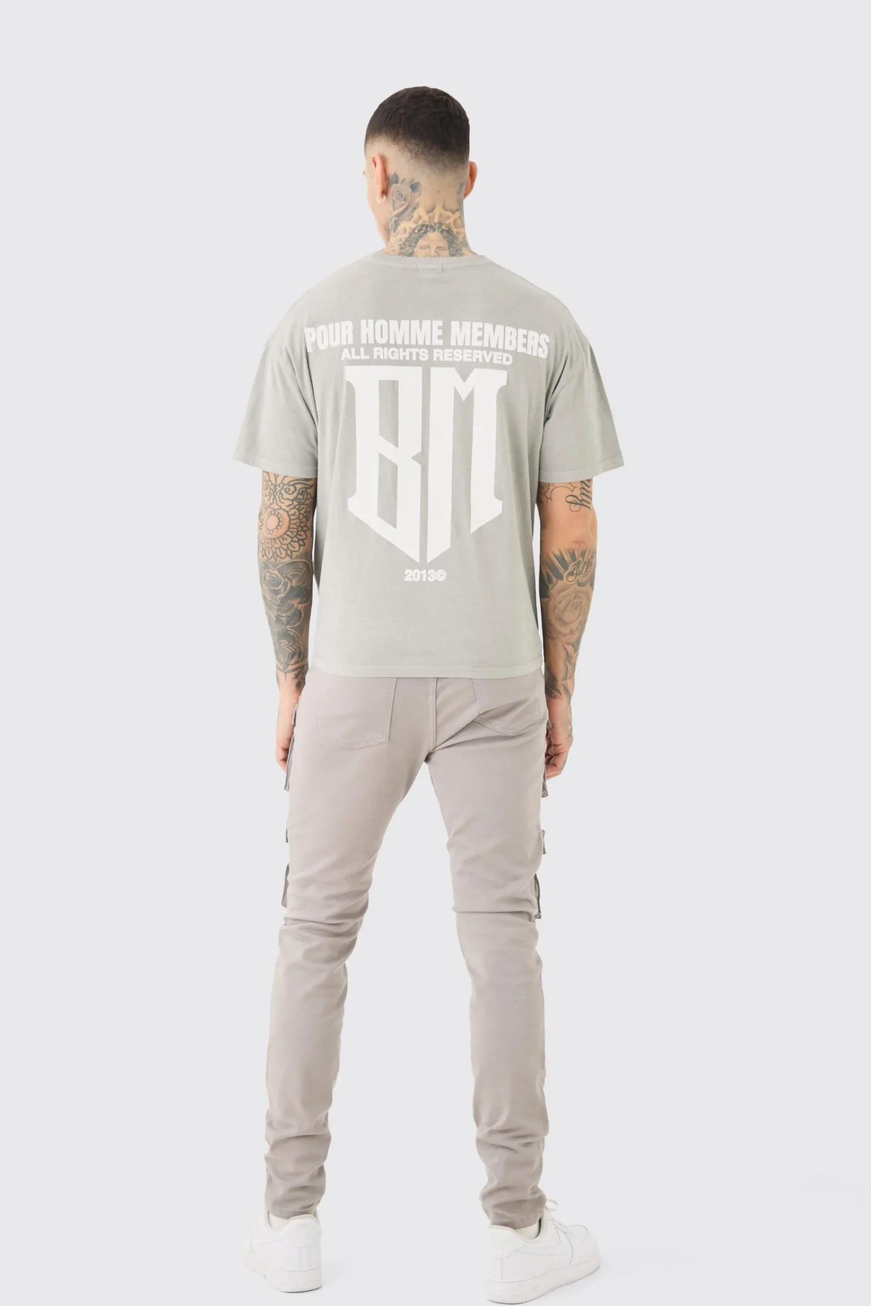 boohooMAN Tall Fixed Waist Skinny Multi Cargo Pocket Trouser | UK| Trousers