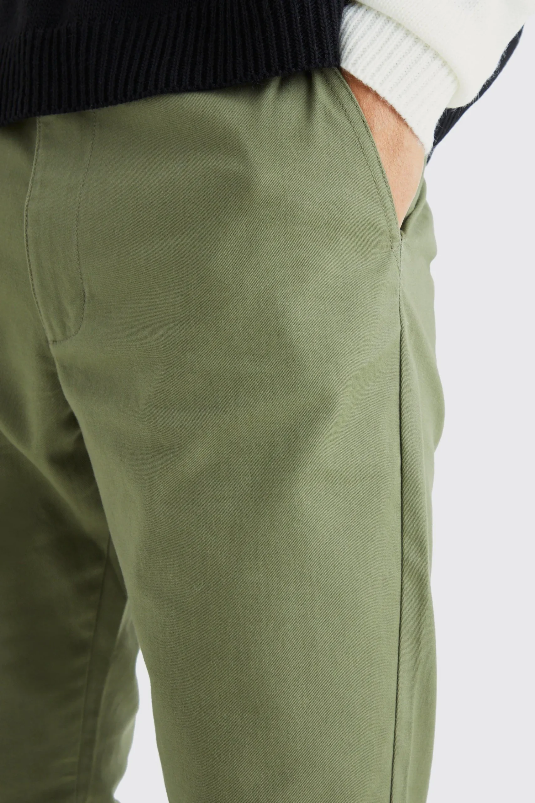 boohooMAN Tall Fixed Waist Slim Chino Trouser | UK| Trousers