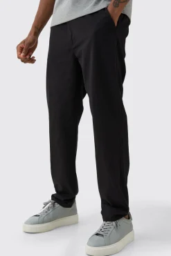 boohooMAN Tall Fixed Waist Slim Cropped Chino Trouser | UK| Trousers