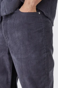 boohooMAN Tall Fixed Waist Slim Flare Gusset Cord Trouser | UK| Trousers
