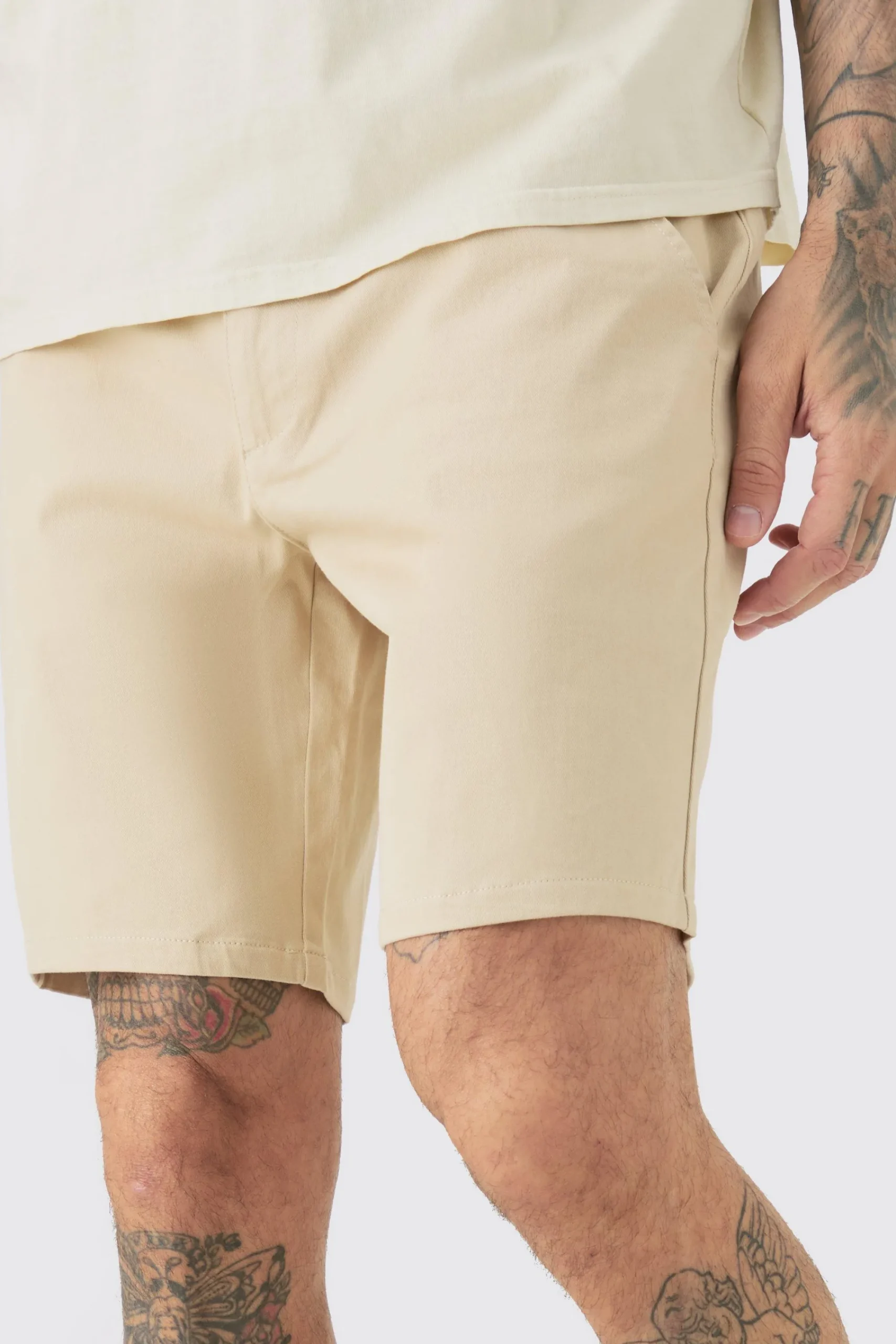 boohooMAN Tall Fixed Waist Slim Fit Chino Shorts | UK| Shorts