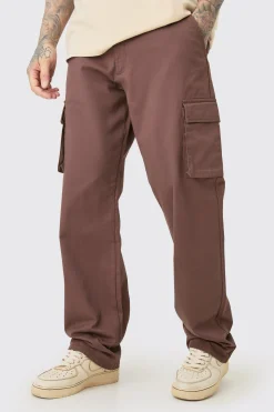 boohooMAN Tall Fixed Waist Twill Relaxed Fit Cargo Trouser | UK| Trousers|Cargos