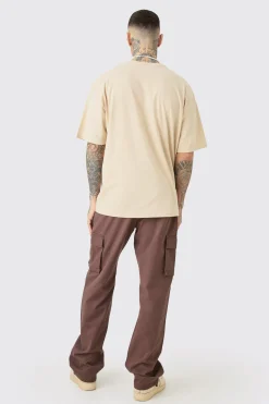 boohooMAN Tall Fixed Waist Twill Relaxed Fit Cargo Trouser | UK| Trousers|Cargos