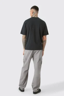 boohooMAN Tall Fixed Waist Twill Straight Leg Cargo Trouser | UK| Trousers|Cargos