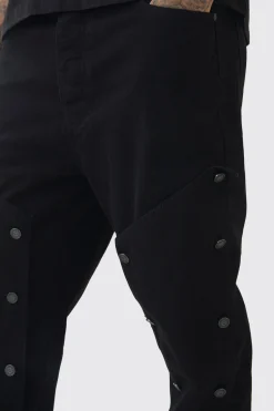 boohooMAN Tall Fixed Waist Washed Twill Stacked Carpenter Trouser | UK| Trousers