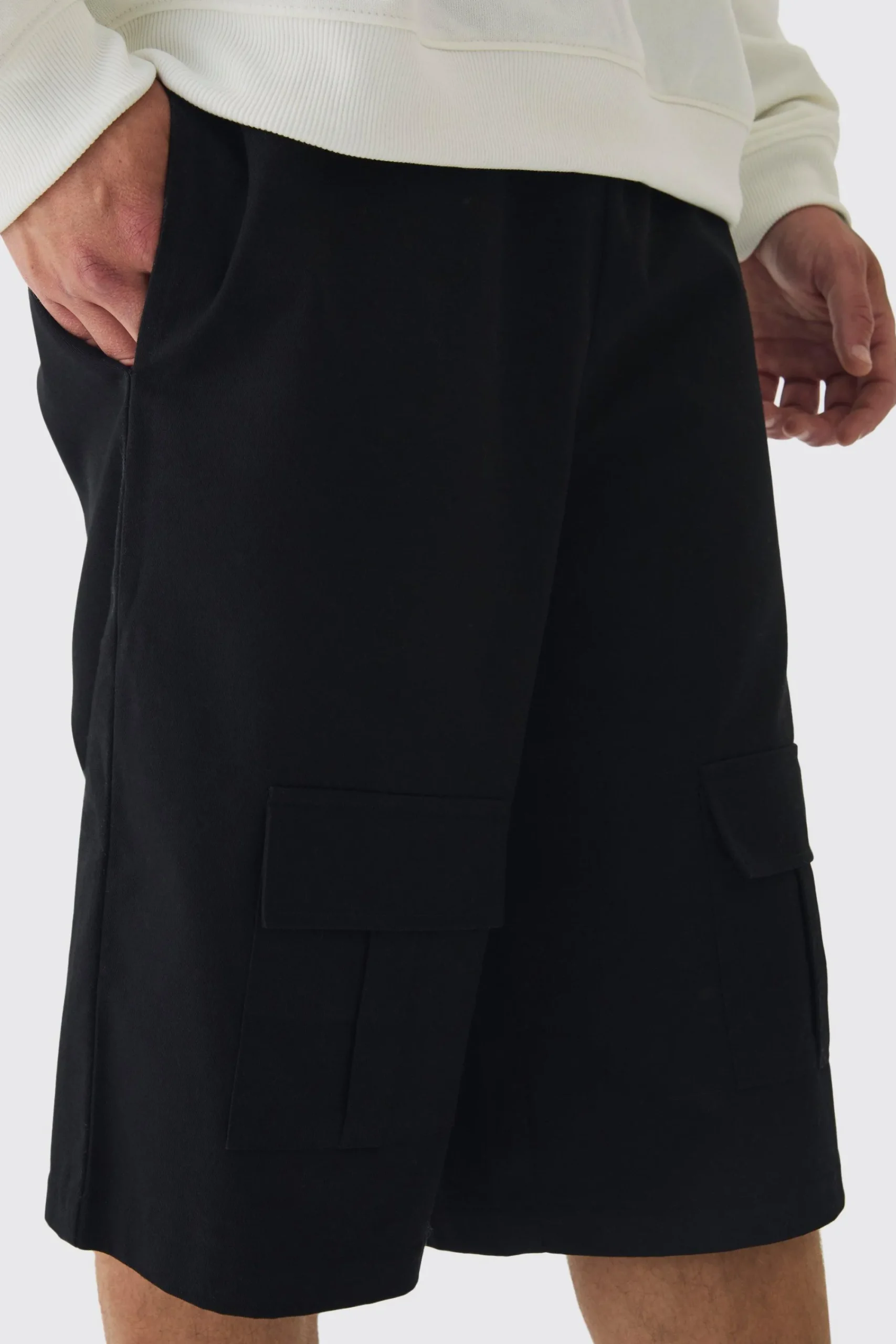 boohooMAN Tall Front Pocket Twill Overdyed Cargo Jort | UK| Shorts