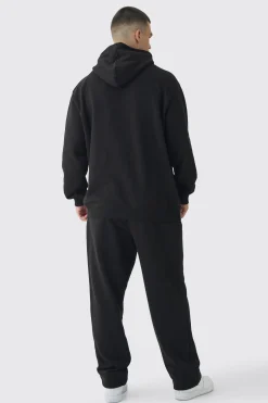 boohooMAN Tall Gothic Cross Embroidered Hooded Tracksuit | UK| Tracksuits