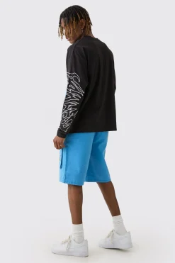 boohooMAN Tall Graphic Long Sleeve T-Shirt | UK| Hoodies & Sweatshirts