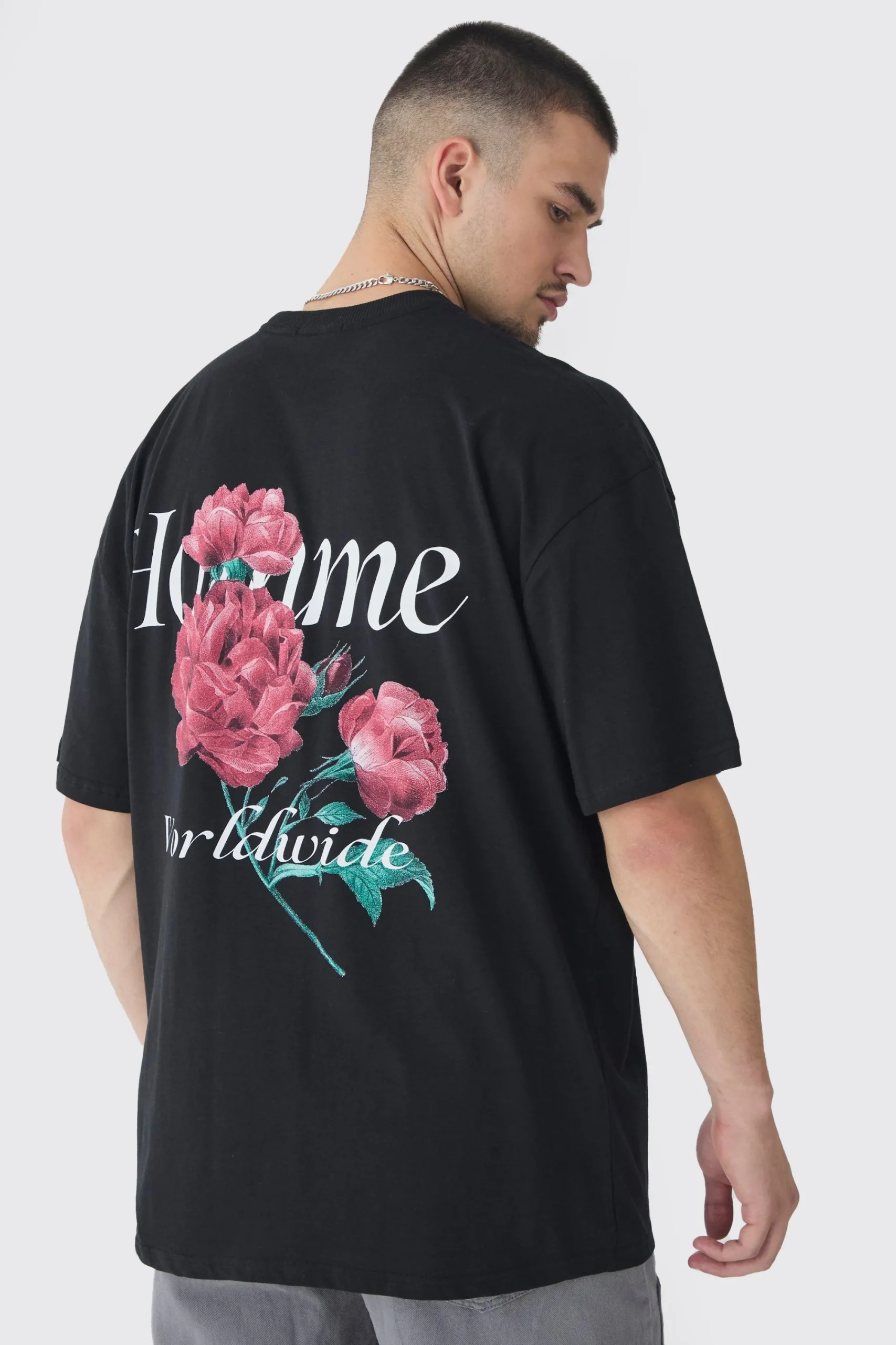 Tall Homme Floral Printed T-shirt In | UK^boohooMAN Discount