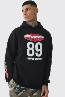 boohooMAN Tall Homme Racing Oversized Hoodie | UK| Hoodies & Sweatshirts