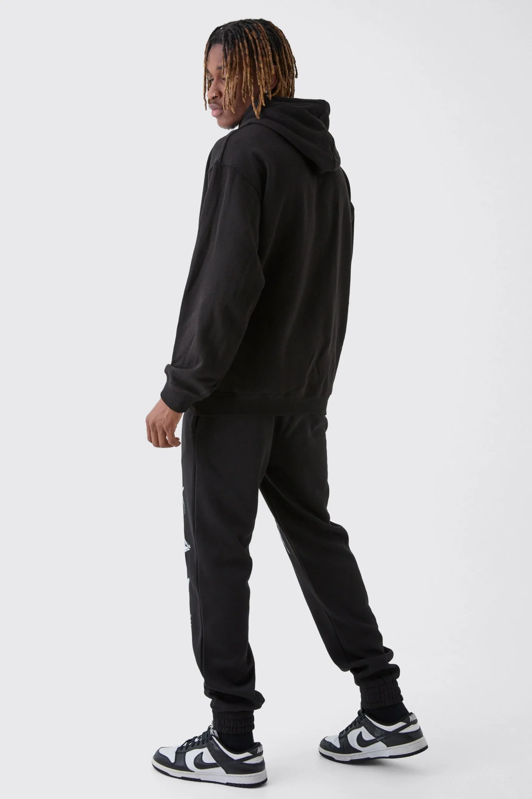 boohooMAN Tall Homme Splice Print Jogger | UK| Trousers|Joggers