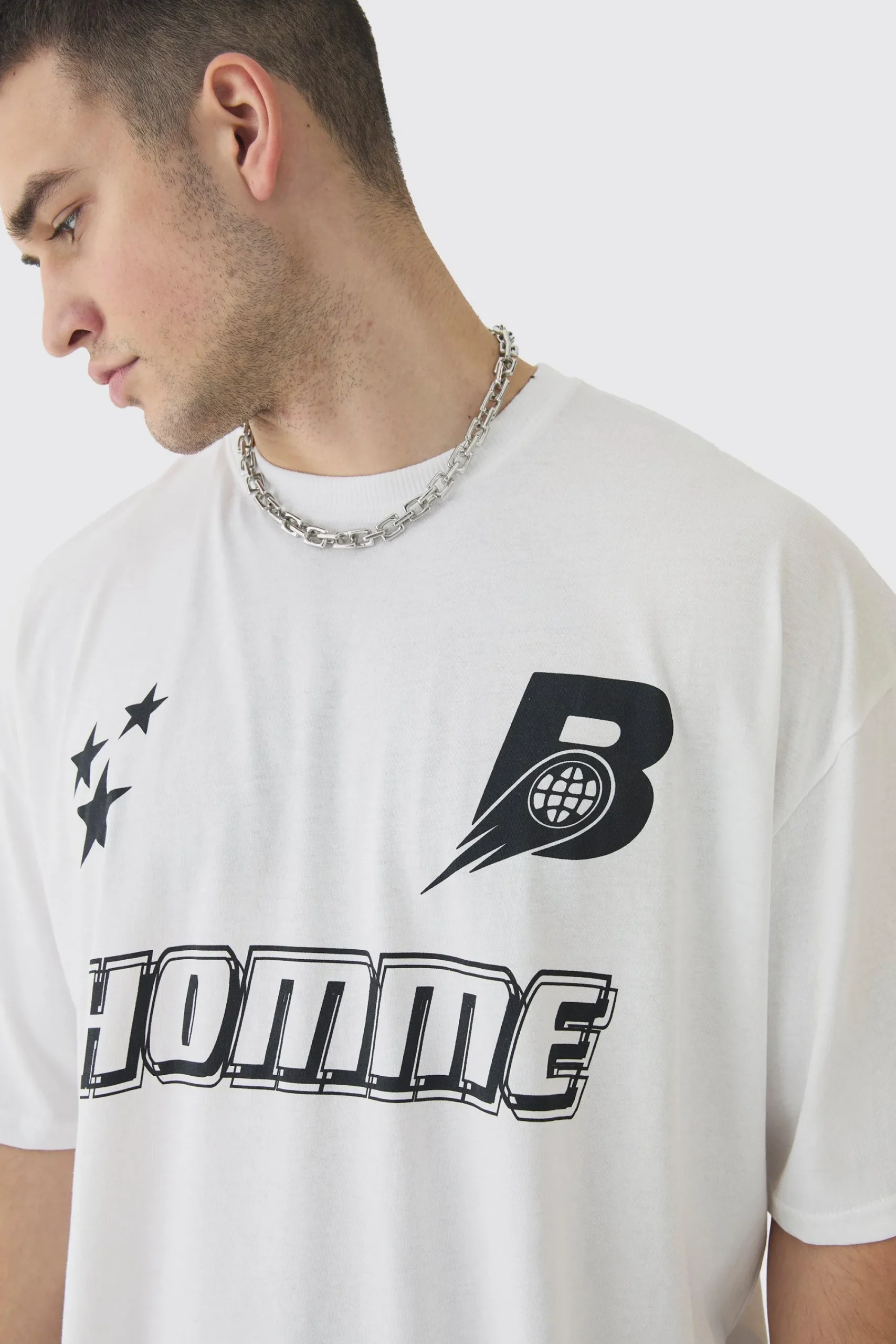 Tall Homme Star Print Graphic T-Shirt | UK^boohooMAN Best