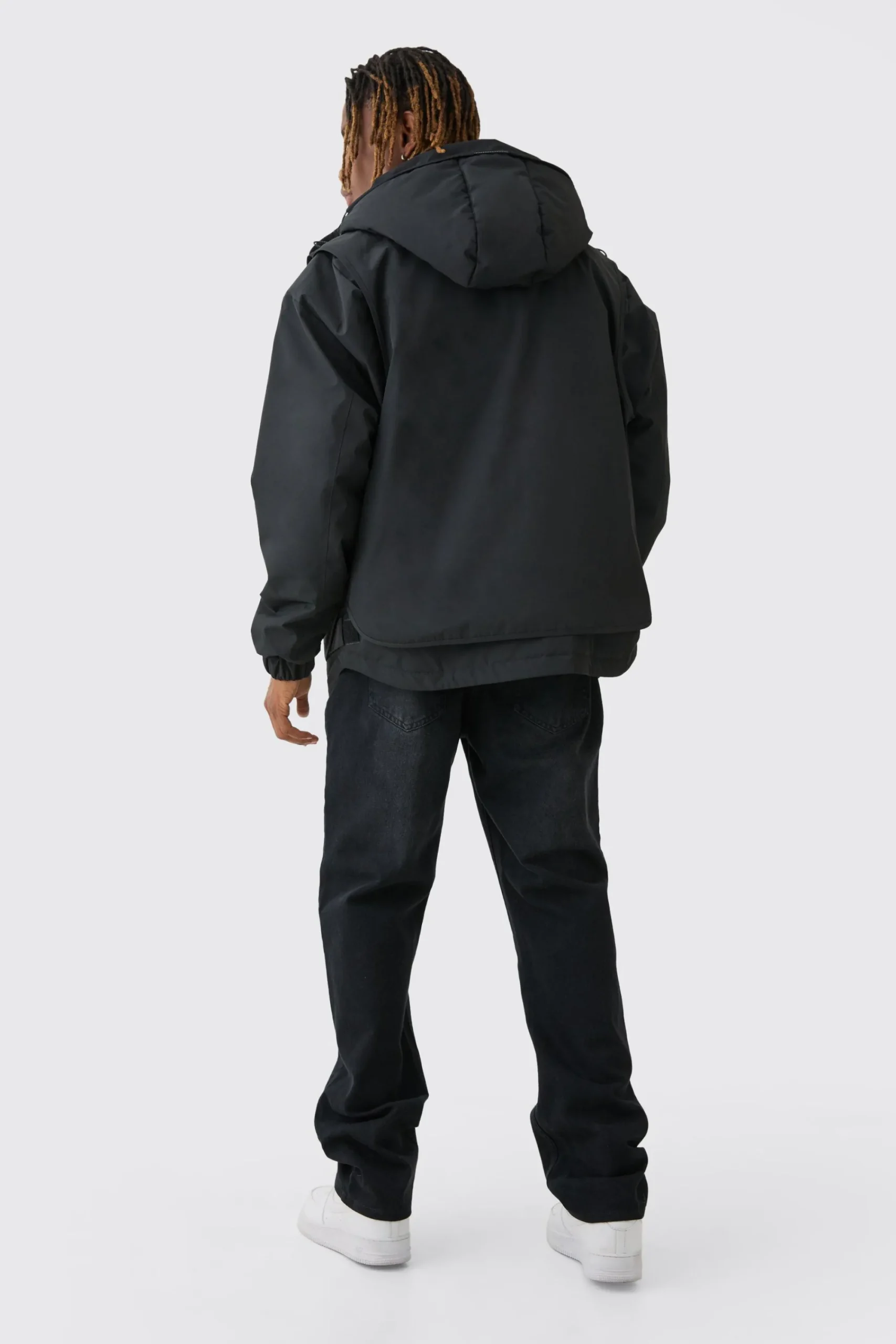 boohooMAN Tall Hooded Utility Tech Parka Jacket In | UK| Coats & Jackets