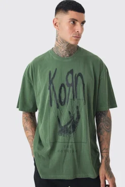 Tall Korn License Print T-shirt In | UK^boohooMAN Best