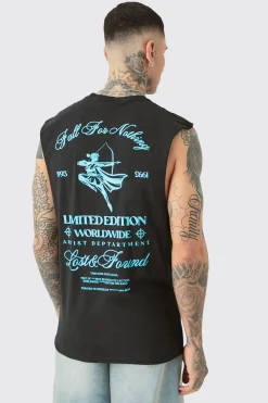 Tall Limited Edition Worldwide Print Tank In | UK^boohooMAN
