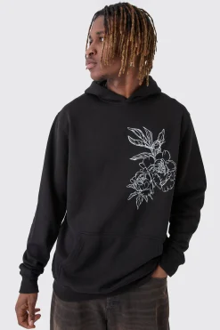 boohooMAN Tall Line Drawing Regular Fit Hoodie | UK| Hoodies & Sweatshirts