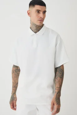 Tall Linen Polo In | UK^boohooMAN Outlet