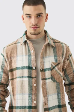 boohooMAN Tall Long Sleeve Check Overshirt | UK| Shirts