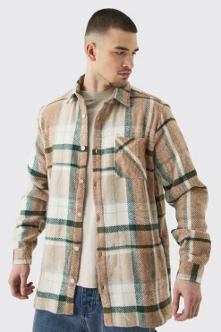 boohooMAN Tall Long Sleeve Check Overshirt | UK| Shirts