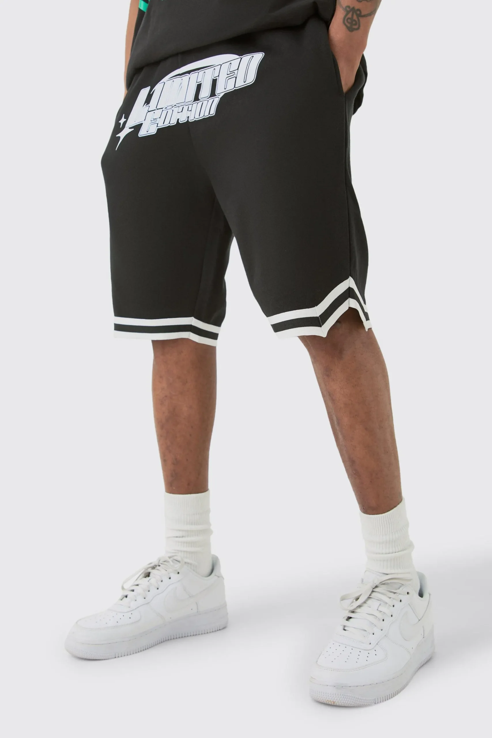 boohooMAN Tall Loose Fit Limited Edition Basketball Short In | UK| Shorts