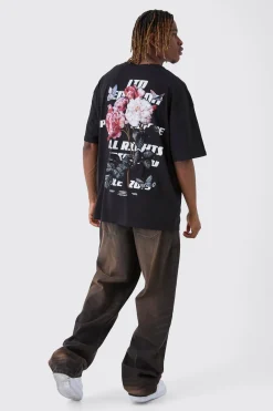 Tall LTD Edition Floral Printed T-Shirt | UK^boohooMAN Clearance