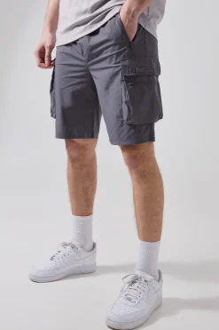 boohooMAN Tall Man Active Lightweight Regular Fit 5inch Cargo Shorts | UK| Shorts