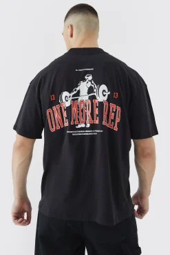 Tall Man Active One More Rep Oversized T-shirt | UK^boohooMAN New