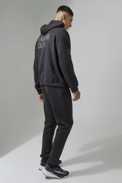 boohooMAN Tall Man Active Training Dept Boxy Hoodie & Slim Jogger Tracksuit | UK| Tracksuits