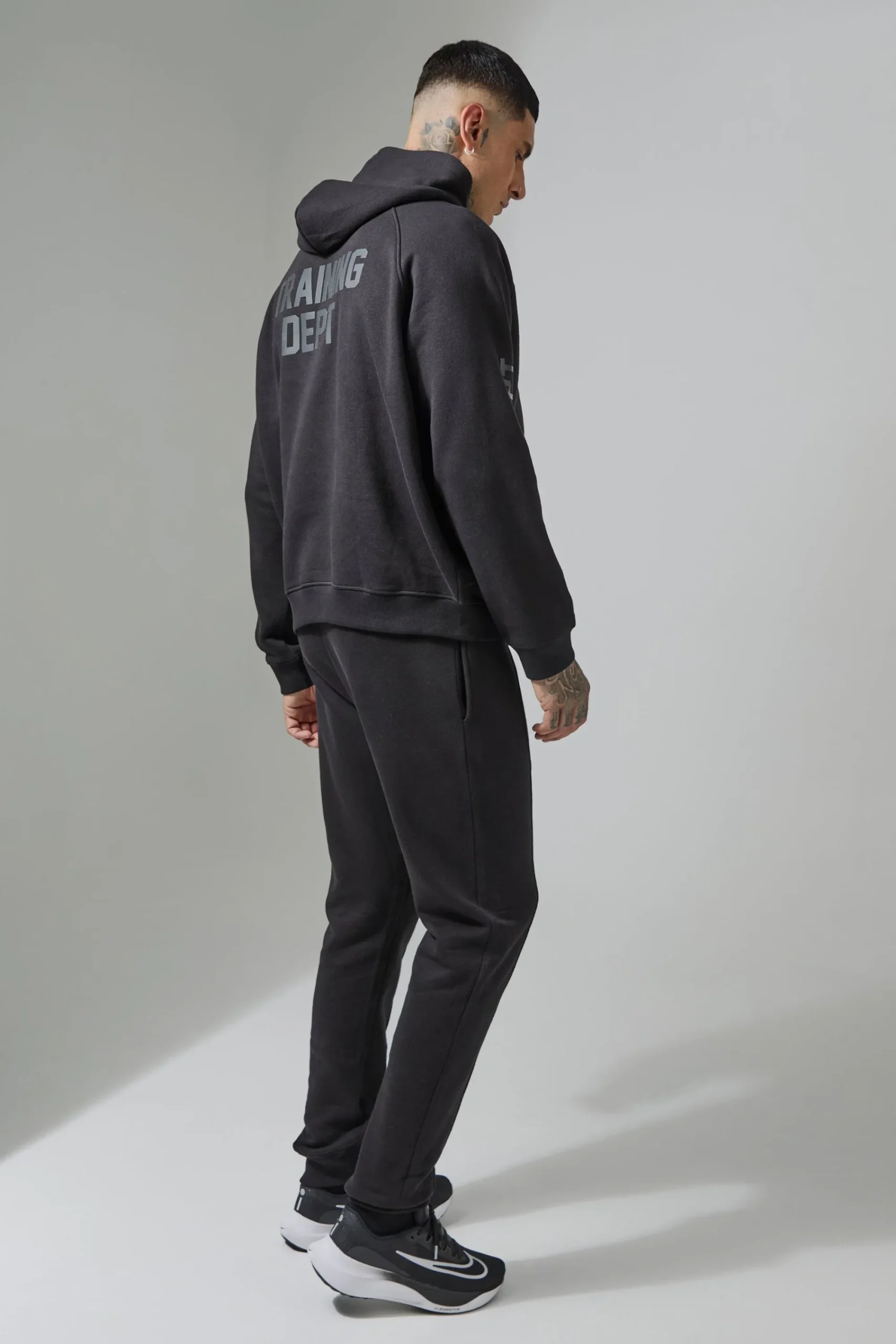 boohooMAN Tall Man Active Training Dept Boxy Hoodie & Slim Jogger Tracksuit | UK| Tracksuits