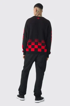 boohooMAN Tall Moto Crew Neck Knitted Jumper In | UK| Knitwear