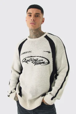 boohooMAN Tall Moto Crew Neck Knitted Jumper In | UK| Knitwear