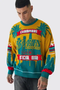 boohooMAN Tall Moto Graphic Knitted Sweatshirt | UK| Knitwear|Hoodies & Sweatshirts