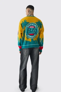 boohooMAN Tall Moto Graphic Knitted Sweatshirt | UK| Knitwear|Hoodies & Sweatshirts