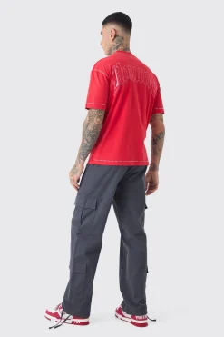 boohooMAN Tall Multi Cargo Gusset Baggy Cargo Trousers | UK| Trousers|Cargos