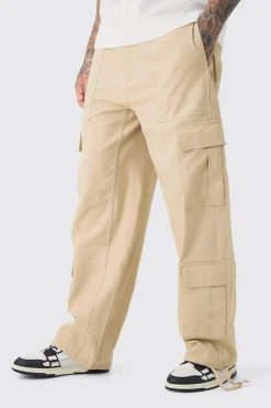 boohooMAN Tall Multi Cargo Gusset Baggy Cargo Trousers | UK| Trousers|Cargos