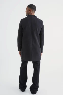 boohooMAN Tall Notch Collar Smart Overcoat | UK| Coats & Jackets