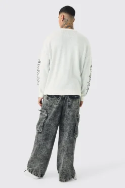 boohooMAN Tall OFCL Renaissance Crew Neck Jumper | UK| Knitwear