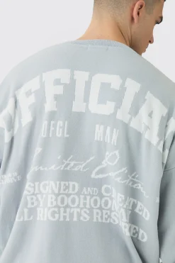 boohooMAN Tall Official Varsity Knitted Sweatshirt | UK| Knitwear|Hoodies & Sweatshirts