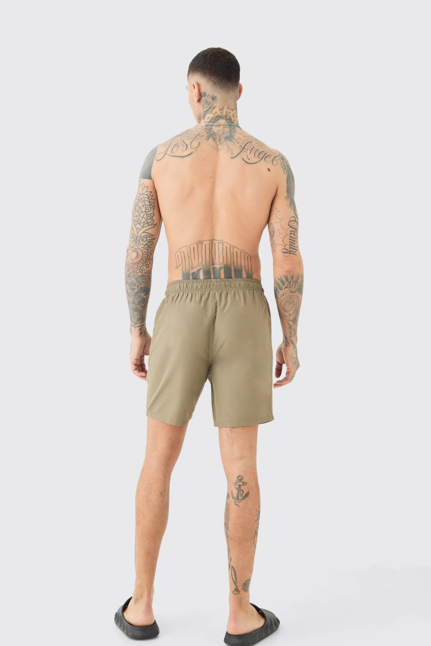 boohooMAN Tall Original Man Mid Length Swim Short | UK| Shorts