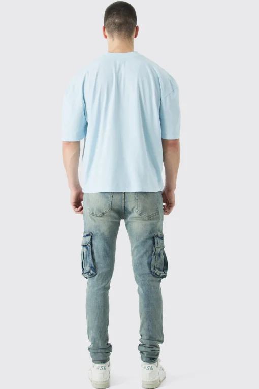 Tall Oversized Boxy Extended Neck Bird T-shirt | UK^boohooMAN Clearance