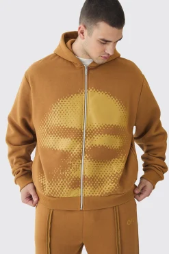 boohooMAN Tall Oversized Boxy Grafiti Print Hooded Relaxed Jogger Tracksuit | UK| Tracksuits