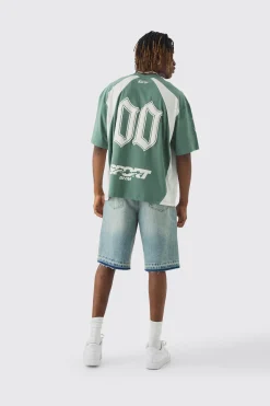 Tall Oversized Boxy Puff Print Moto Extended Neck T-shirt | UK^boohooMAN Best